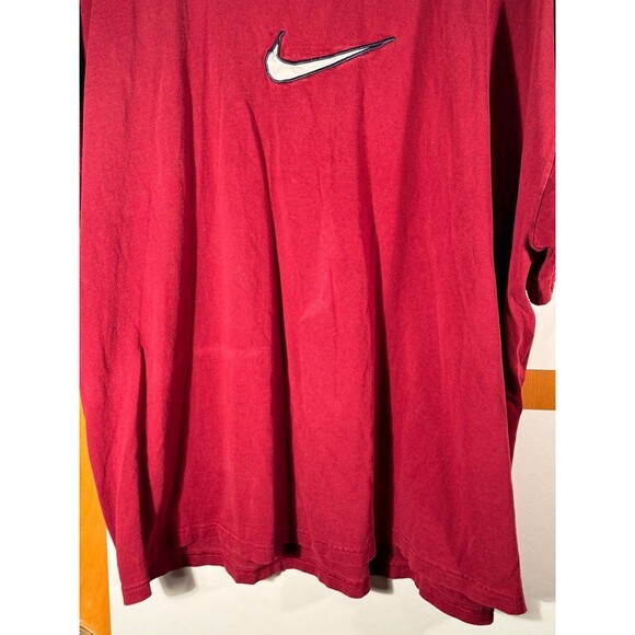 Vintage Nike Y2K Center Swoosh Red Shirt‎ Size XXL - Picture 3 of 9